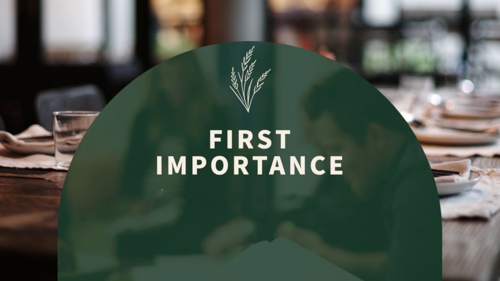 First Importance